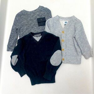 2T Boys Sweater Set - Gray and Black